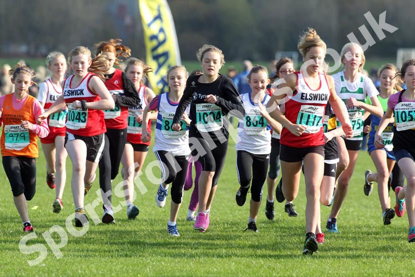 Start of the under-13 girls, Sherman Cup, South Shields